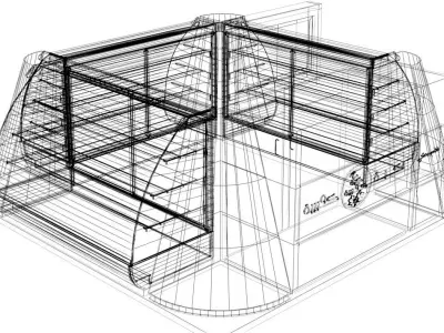 KIOSH SHOP Low-poly 3D model