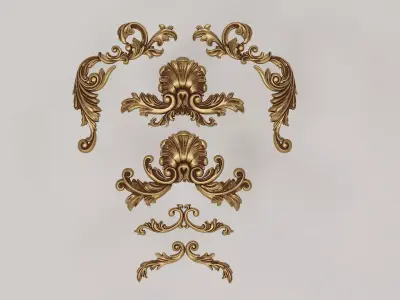 Decorative elements 3D model purchase