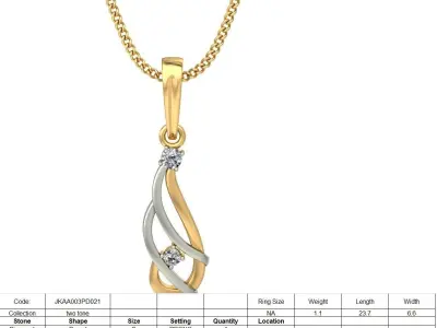 Solitaire Women Pendant 3dm STL OBJ FBX Renders Details 3D print model 29