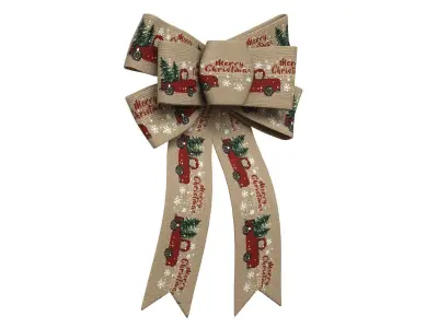 Christmas Bow Ribbon 14 Low-poly 3D model