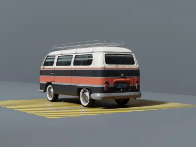 Volkswagen Transporter T2 1971 3D model 3D model