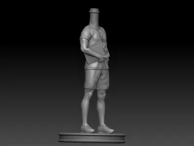 3D Printable Fitness Coach Bubble Head 3D print model