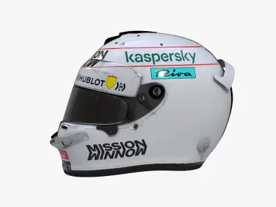 Vettel helmet 2020 Low-poly 3D model