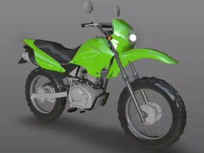 Enduro 125cc Trail Bike Game Ready Asset Low-poly 3D model