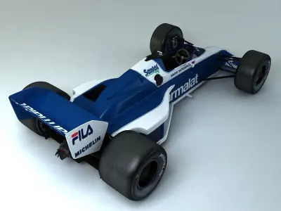 1983 Formula 1 Brabham BT52B Low-poly 3D model