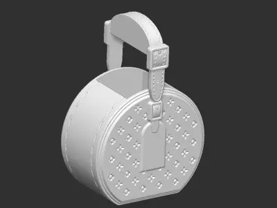 louis v circle bag vase Sculpture ART DECO L V 3D print model