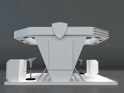  Booth Exhibition Stand a664b 3D model