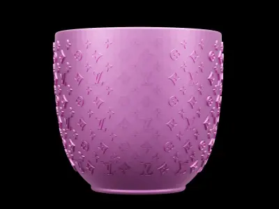Louis Vuitton-Inspired Luxury Planter 3D Print Model Home Decor 3D print model
