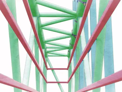 Steel Sign Board 3D model