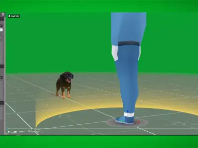 Rottweiler Puppy Dog Low-poly 3D model
