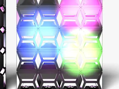 Stage Decor 19 Modular Wall Column 3D model