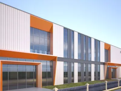Industrial Building Factory 012 3D model