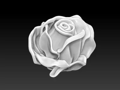 Rose Flower printable 3d model Detailed Realistic 3D model