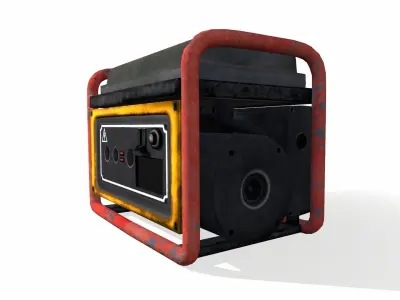 Electric Generator Portable Low-poly 3D model
