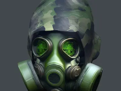 Helmet 3d model military combat Military Low-poly Low-poly 3D model 66