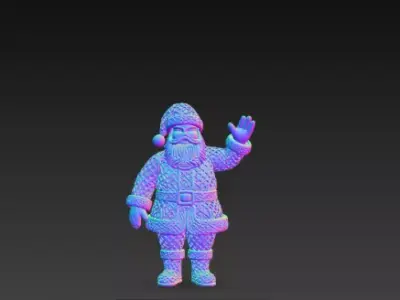 3D Santa Claus Model Merry Christmas Scene 3D print model