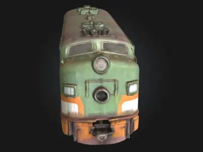  Express  Vintage Train Locomotive Model for Countryside  3D model