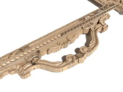 Frame-032 gold ornate frame 3D model