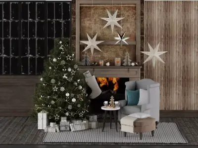 Christmas Set 3D model shop
