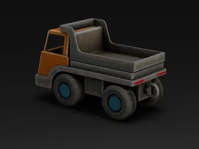 Toy  DUMP truck TEXTURED 3D model
