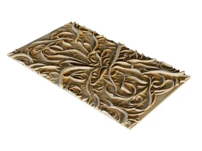 mural decor set wall panel 06 3D model