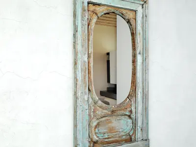 Antique Jodhpur Window Mirror 3D model