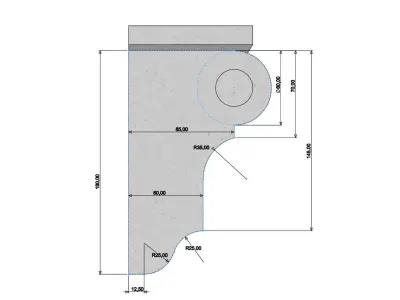 Corinthian Style Corbel and Bar Bracket 3D print model