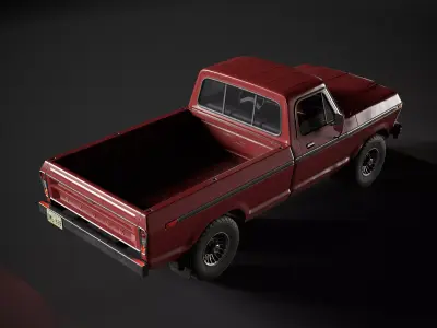 Pickup Truck AAA Next Gen Game Ready Low-poly 3D model Base ver Low-poly 3D model