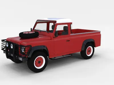 Land Rover Defender Pack with interior 3D model