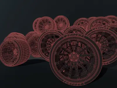 Wheels for supercars  3D Model Pack