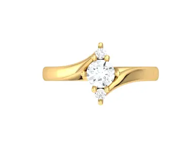 Divine Solitaires Diamond Engagement Ring for Timeless Elegance 3D print model