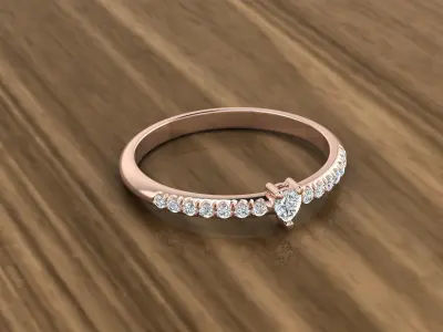 Diamond Jewelry Ring 3D print model