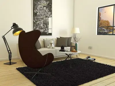 living room 3D model 29