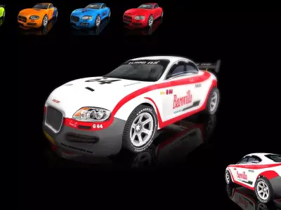 Low-poly 3d Car Gaming model Low-poly 3D model