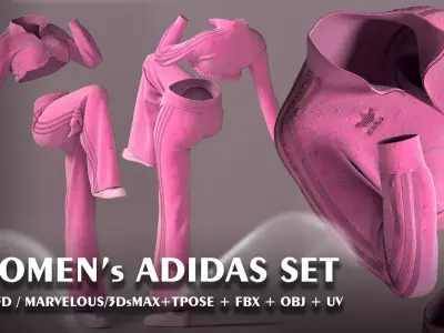 WOMEN ADIDAS SET 3D model