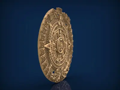 Carved panel painting STL 3D model 8
