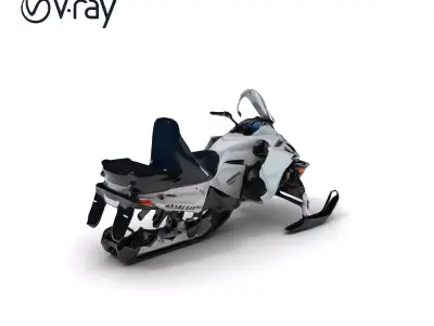 Snowmobile D Model Pack for Games and Animation Low-poly 3D model