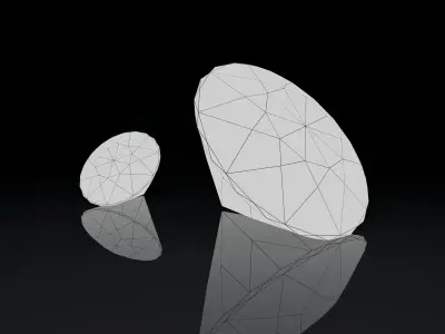 Realistic Diamond Low Poly Free low-poly 3D model