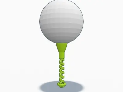 Springy Golf Tee 3D print model