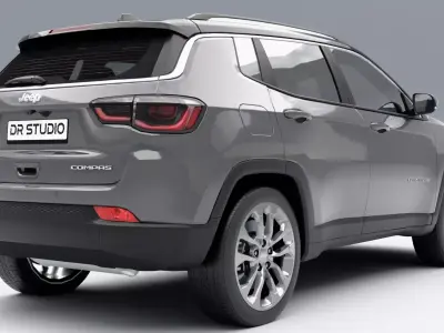 Jeep Compass 2022 Low-poly 3D model
