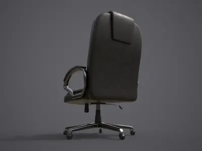 Leather office chair  Free low-poly 3D model