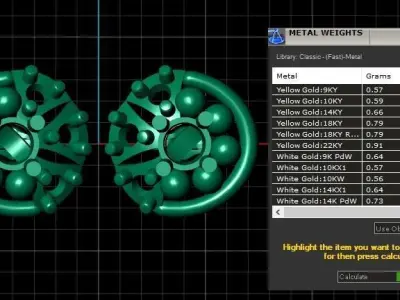 DIAMOND PRINCESS EARRING 3D PRINTABLE MODEL 3D print model
