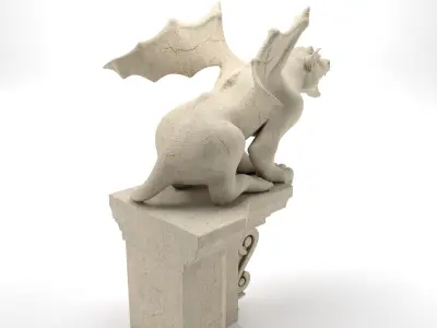 Gargoyle Gothic Statue 3D model