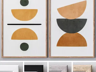 Set of large wall paintings  532 3D model