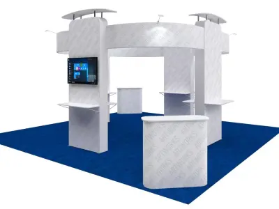 Exhibition booth 20x20ft 3DM019 3D model