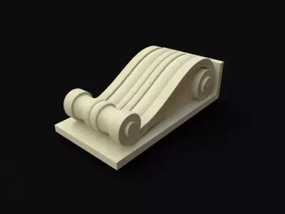 carved pilaster 3D model