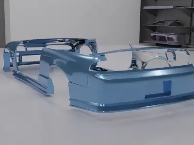 Body Kit for Nissan Silvia S14 Zenki D-Max Type II 2 Inspired Low-poly 3D model