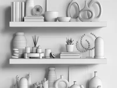 decorative set 10 3D model 4