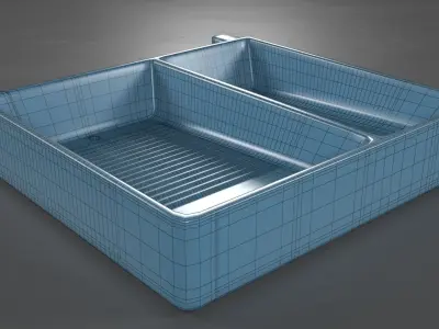 laundry sink marble lavadero marmol 3D model