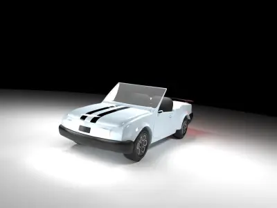 3d cartoon car modeling Free 3D model